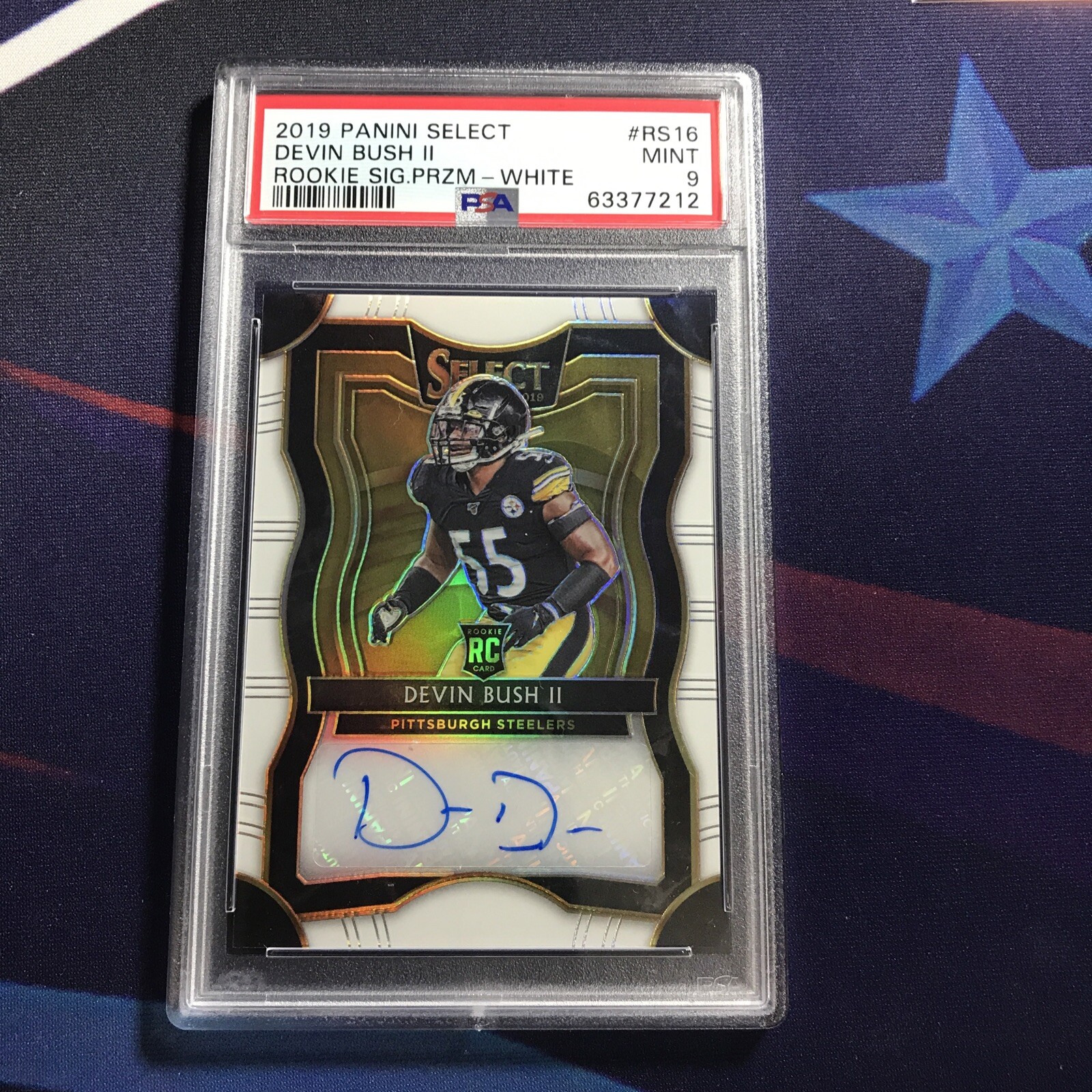 Devin Bush Jr. Panini Select Rookie Signature Prizm #RS16 White