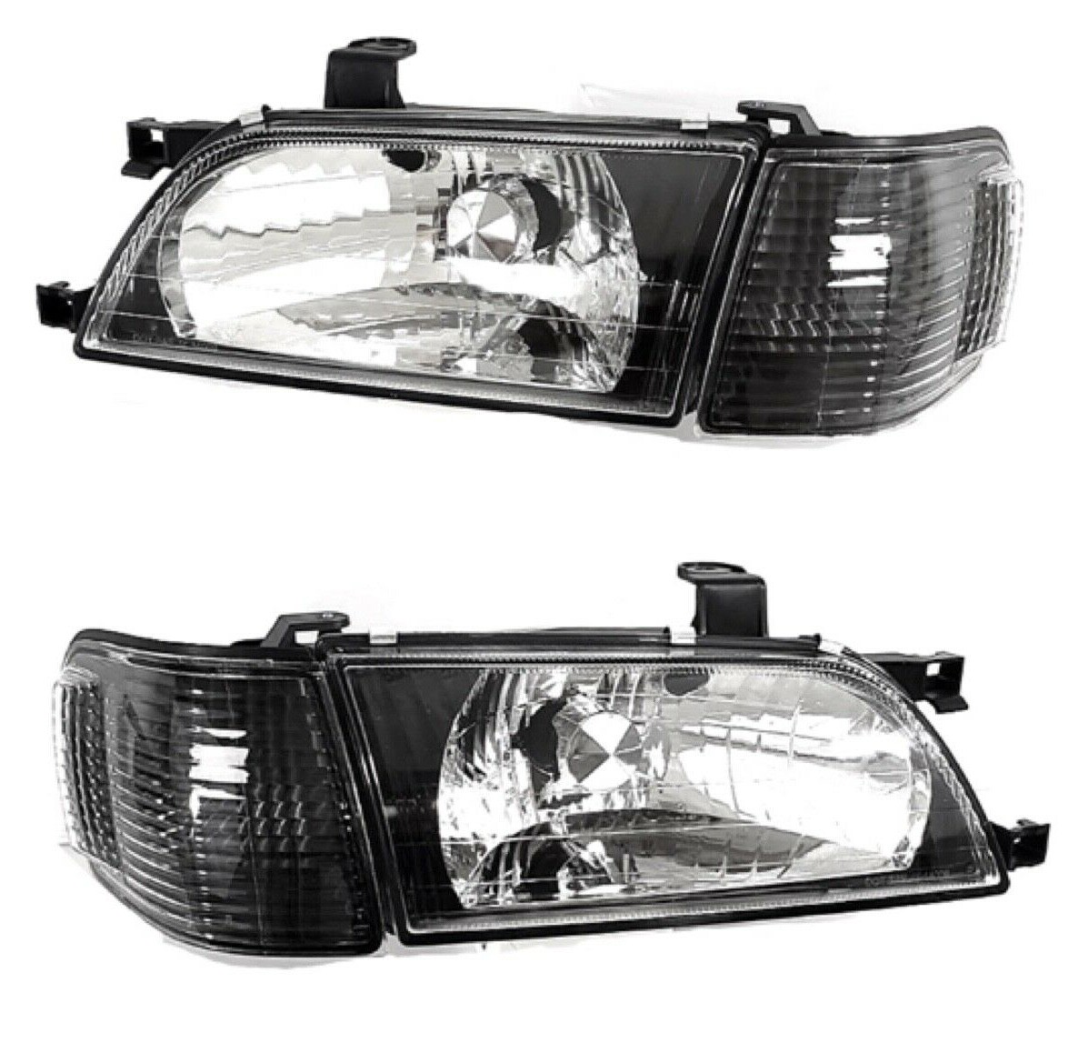 Fit For 1997-1999 Toyota Tercel JDM Black Crystal Headlights Lamps LH ...