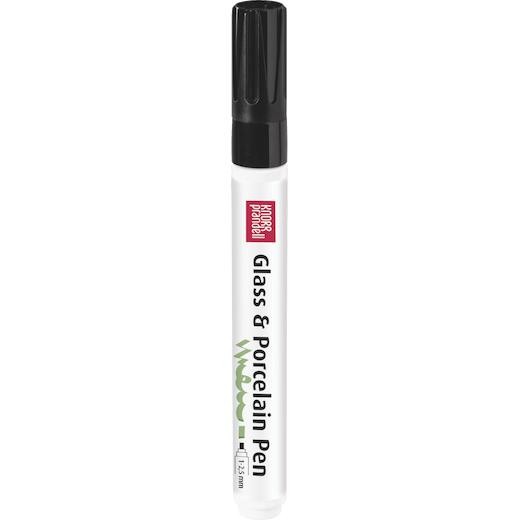 Knorr Prandell Glass & Porcelain Marker Pen - 1-2.5mm Calligraphy Tip Black