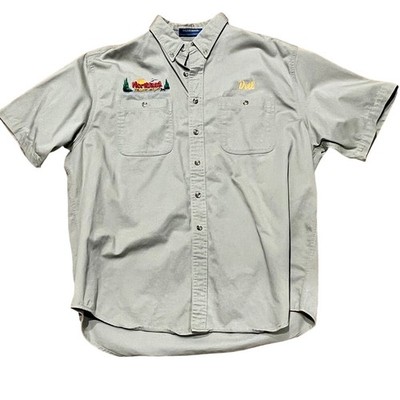 Uniform Work Shirt Northland Fishing Tackle Men's XL Khaki S/S Button Up ''Dell''