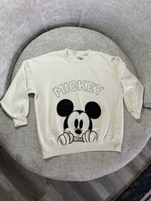 Disney Mickey Mouse Womens Sweater Size Medium Crew Neck H M Collab