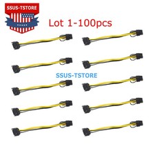 Lot SATA 15-Pin Male to 8-Pin PCI-Express Card Power Adapter Cable 7.87inch