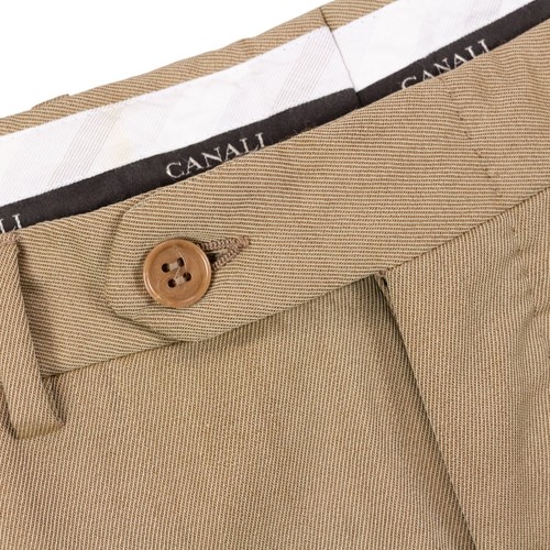 Canali, VTG Canali Dress Pants Mens 36 Tan Beige 100% Pure Wool Made in Italy Luxury