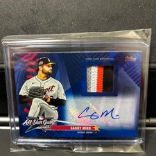 Topps Update Casey Mize All-Star Relic Auto MLB Card - Detroit Tigers