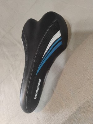 Used Black W/Silver And Blue Accents Mongoose Bike Seat See Photos For Details