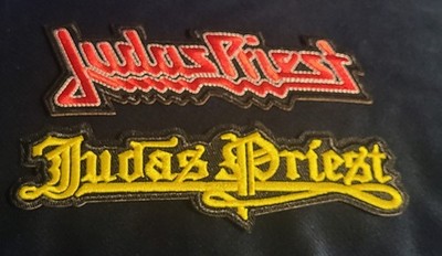 Judas Priest (band) 2 Vintage logo Embroidered Patches Iron-On Sew-On 80s Metal