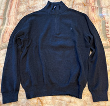 NWT Polo Ralph Lauren Men's 1/4 Zip Pullover Sweater Granite Gray Long Sleeve L