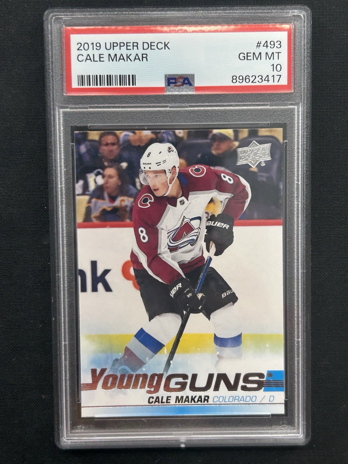 2019-20 Upper Deck - Cale Makar #493 PSA 10 Gem Mint Young Guns Rookie RC