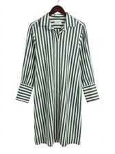 Odeeh Striped Cotton Shirt Dress Woman's EU 34