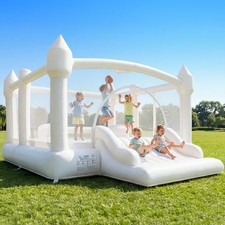Inflatable Bounce House Large Outdoor Bouncer 600lbs Wider Slide Basketball Hoop