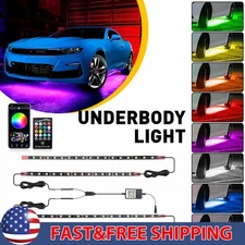 Car under body led light Wireless APP Remote kit RGB LED Strip Underglow Lamp US