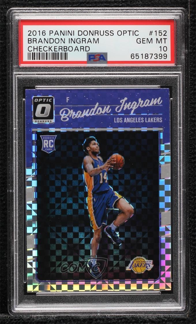 2016-17 Panini Donruss Optic Checkerboard Prizm Brandon Ingram PSA 10 GEM MT 1q7