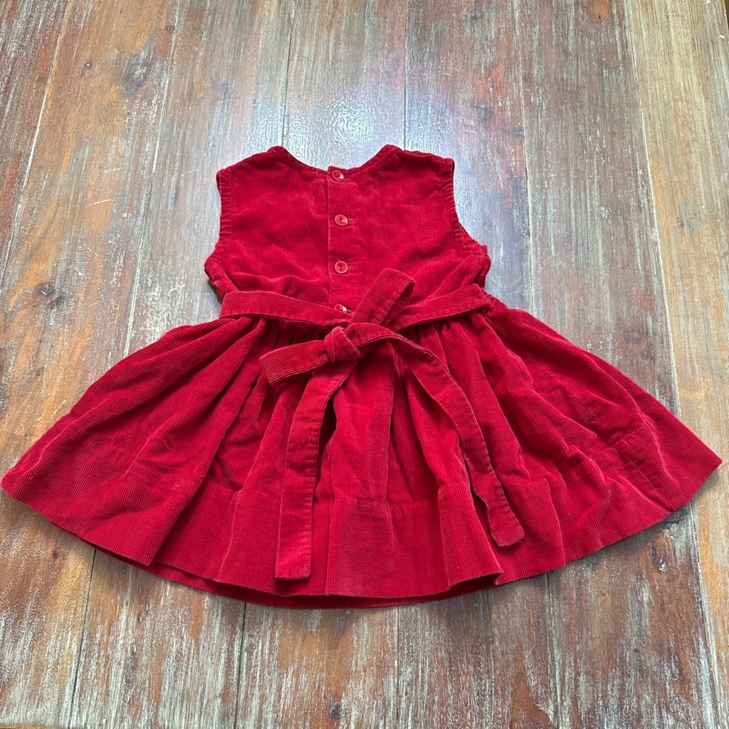 Liliputian Bazaar Best & Co. 30s Red Corduroy Girls Dress Vintage 2T *RARE* image 6