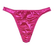 Second Skin Satin Thong Magenta 2XL
