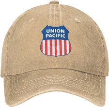 Union Pacific Railroad Denim Trucker Hat for Personalized unisex baseball cap