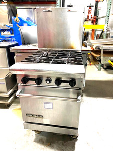 Stove 4 Burners American Range AR424 Gas with Oven/ Thermostat Control Oven