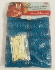 VTG NOS Tip Top 12 Lightweight Brush Curlers 24 Curler Pins In Original Package