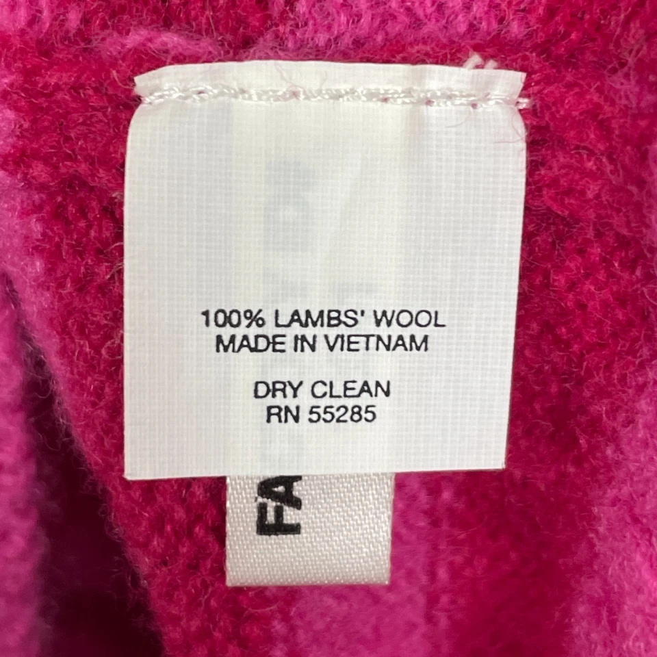 Suéter Express Lana Merino Talla L Rosa Rojo Rayas Manga Raglán Tejido Preppy Foto 3 de 4