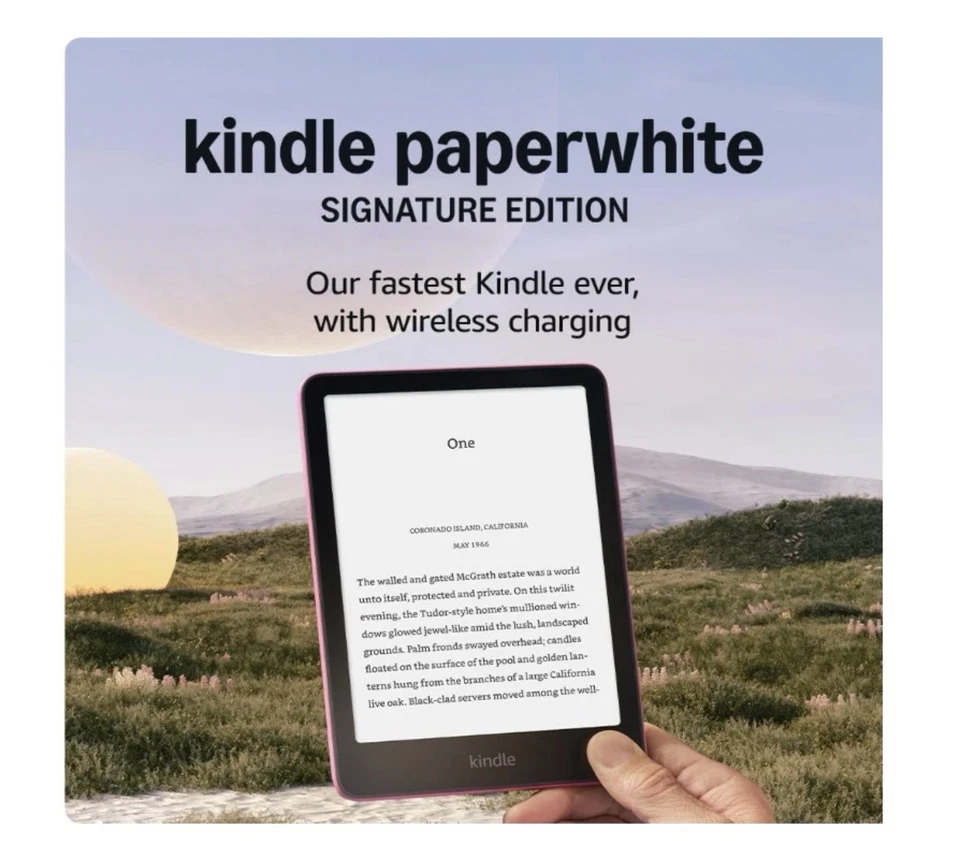 Amazon Kindle Paperwhite 7' 32GB 12th Gen Newest Version Without Ads Pink - Image 2 of 4