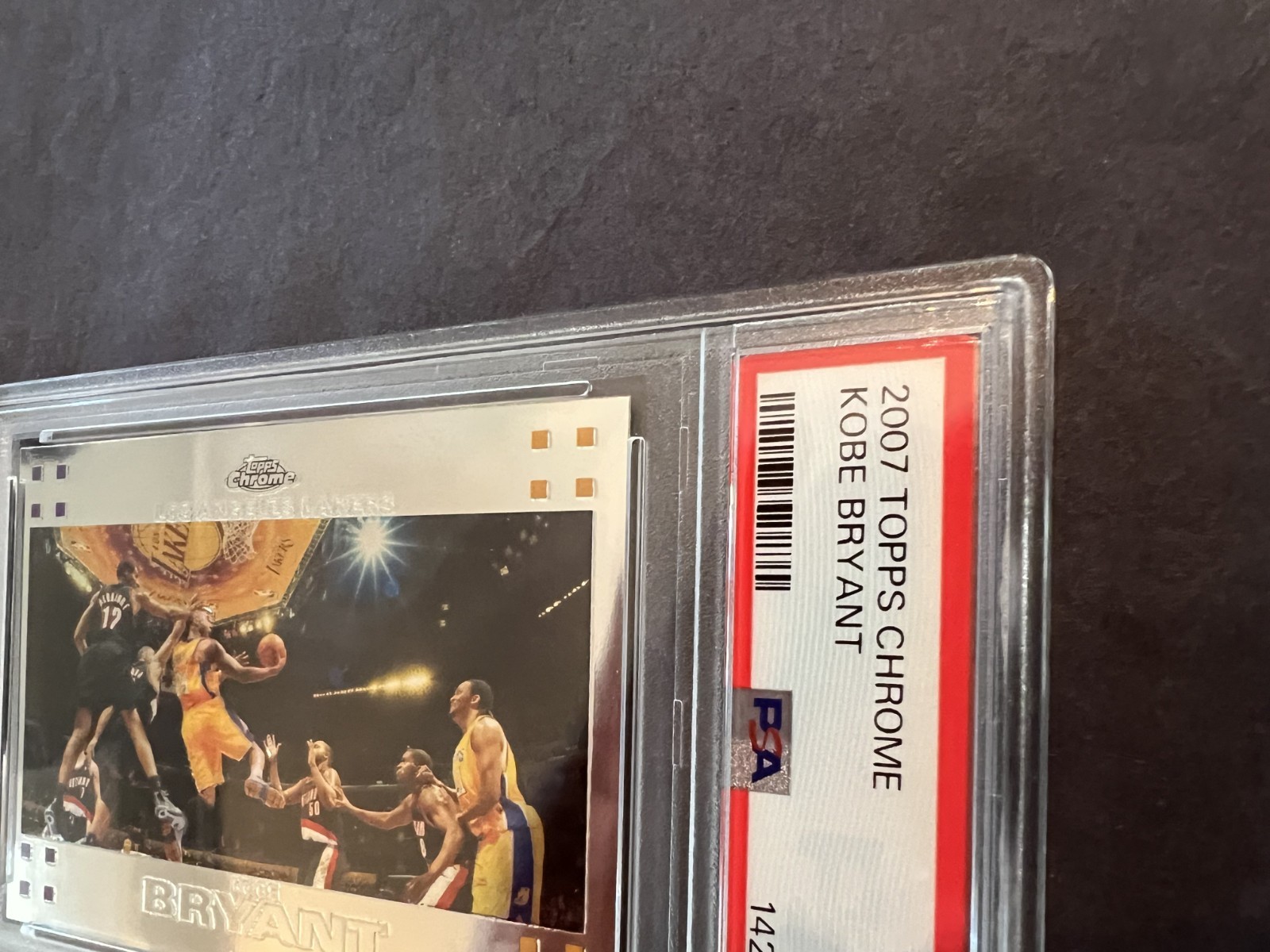 2007-08 Topps Chrome Kobe Bryant PSA 9 - Lakers MVP HOF Champ view 3