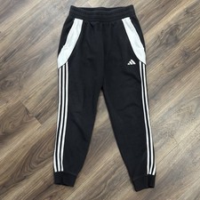 Adidas Sweatpants Womens M Black Fleece Joggers Elastic Waist Pockets Lounge