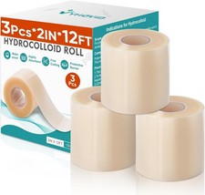 3Pcs Hydrocolloid Roll for Wound Care Hydrocolloid Patch Bandages Self-Adhesive