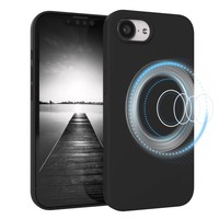Magsafe HandyhüLle FüR Apple Iphone 16E Silikon Back Cover Schutz Case Schwarz
