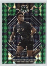 2023 Panini Mosaic Rookies Green Mosaic Prizm Christian Gonzalez #300 oh4