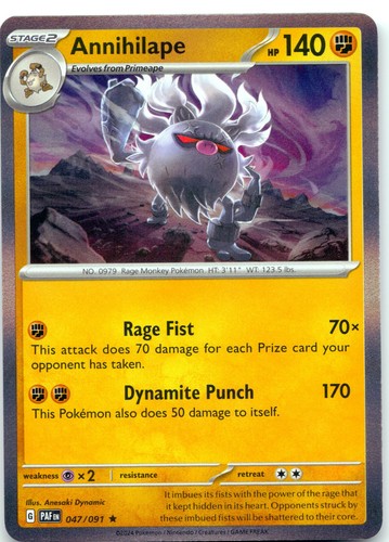 Annihilape 47/91 Paldean Fates Rare Holo NM Pokemon TCG