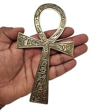 6.25" Solid Brass Ankh Egyptian Cross Spiritual Symbol Altar Wall Decor Gift NEW