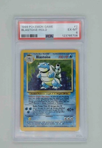 Blastoise 002/102 Base Set Holo - PSA 6