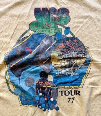 Rare YES Band Official Going For The One Tour  77 Shirt Prog Rock Roger Dean