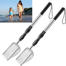 New Upgraded 2 Pcs Shark Tooth Sifter, Beach Sand Sifter, Sand Scoop Shell Scoop