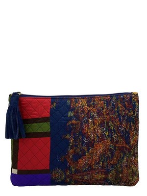 Pierre-Louis Mascia Clutch Bag Navy All-over Print