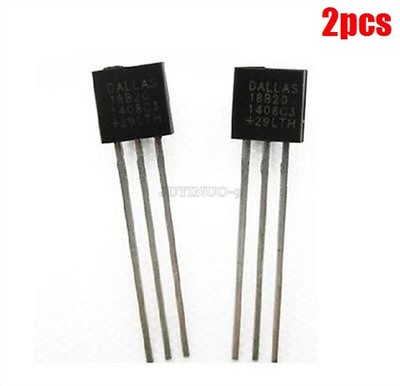 2Pcs Dallas DS18B20 18B20 Thermometer TO-92 Temperature Sensor New Ic vk