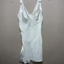 VTG Crownette Girdle Dress 38DD Plus Size Stretch Lace Pinup White Wireless 4423