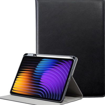 Xiaomi Pad 7 Hülle Silikon Schutz mit Stifthalter für 11,2 Zoll Tablet schwarz