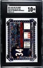 2021 Leaf Art of Sport Walter Payton Game Used Relic TAG PURPLE SGC 10 (1/4)