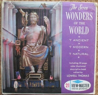 3 VIEW MASTER 3D BILDSCHEIBEN THE SEVEN WONDERS OF THE WORLD BOOKLET