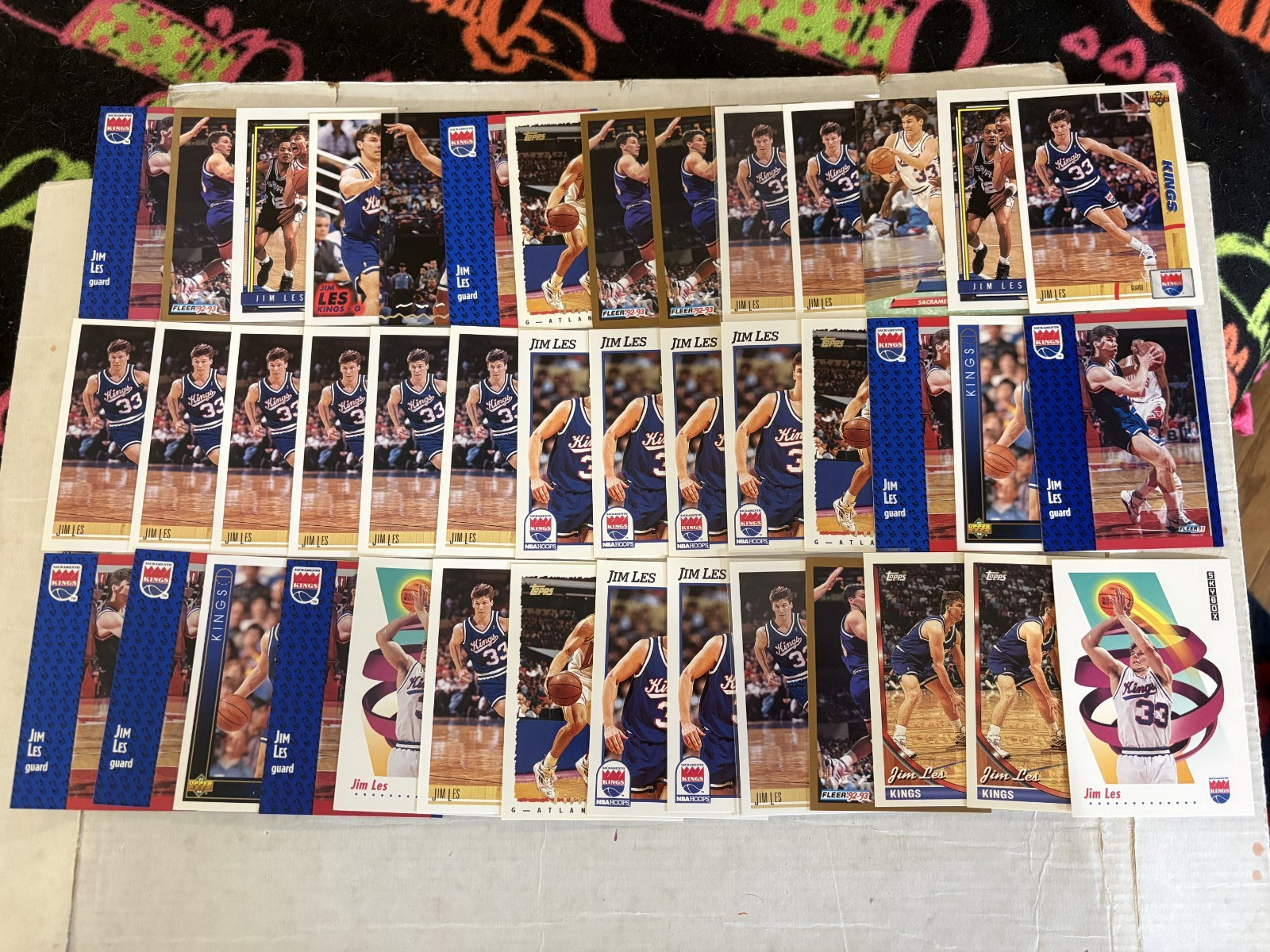 (42) Jim Les NBA Basketball Cards Base Sacramento Kings Lot Collection