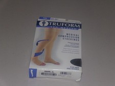 TRUFORM UNISEX Leg Health Medical Compression Stockings 20-30 Black 2XL NEW