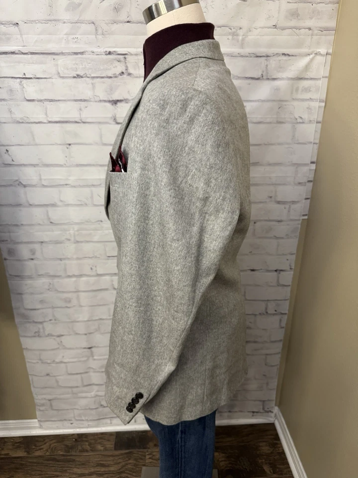 Blazer Paul Fredrick 100% Cabello Camel Talla 44R Gris Abrigo Deportivo Informal Chaqueta Traje Foto 3 de 4