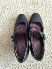 Clarks, Black, Mary Jane Shoes, Size 7, Wide Fit, Hardly Worn, Buttons Marked