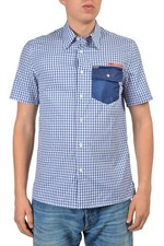 Prada Men's Multicolor Short Sleeve Dress Shirt Size US 16