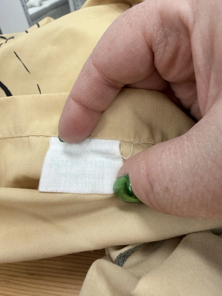 Vintage SpringMaid CAT WHISPURR Alex West Tan Black Full Top Sheet 2 Pillowcases - Image 4 of 4