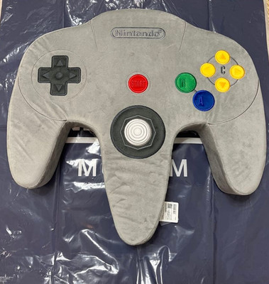 NEW Nintendo Museum Limited Nintendo 64 Controller Plush toy Big Cushion Japan
