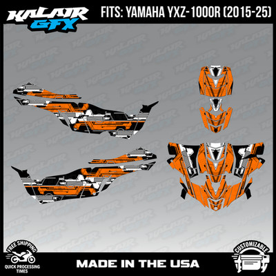 Graphics Kit for Yamaha UTV Side x Side YXZ1000R 2015-2025 Future-ORANGE