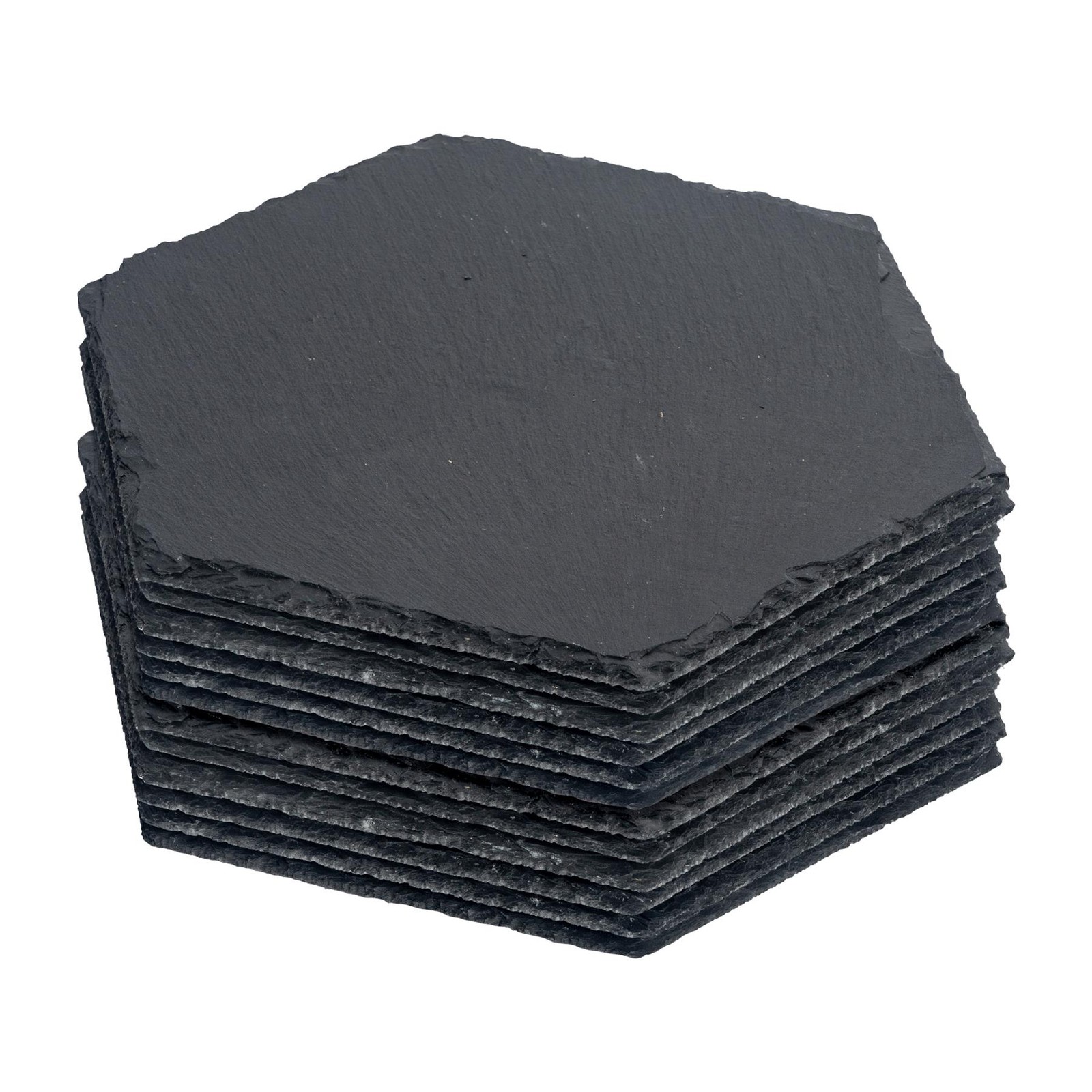 Hexagon Slate Placemats - 30cm x 26cm - Pack of 12 - Image 3