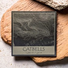Catbells Lake District Engraved Coasters