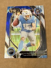 2024 Select Ladd McConkey Black & Blue Shock Prizm Rookie Card 268 Chargers RC